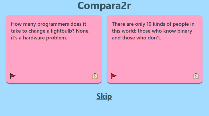 A Compara2r prompt
