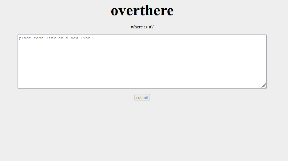 The interface of overthere